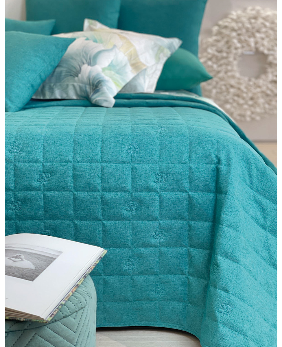 COPRILETTO TRAPUNTATO SUNDAY MATRIMONIALE BLUMARINE HOME - COL. SMERALDO